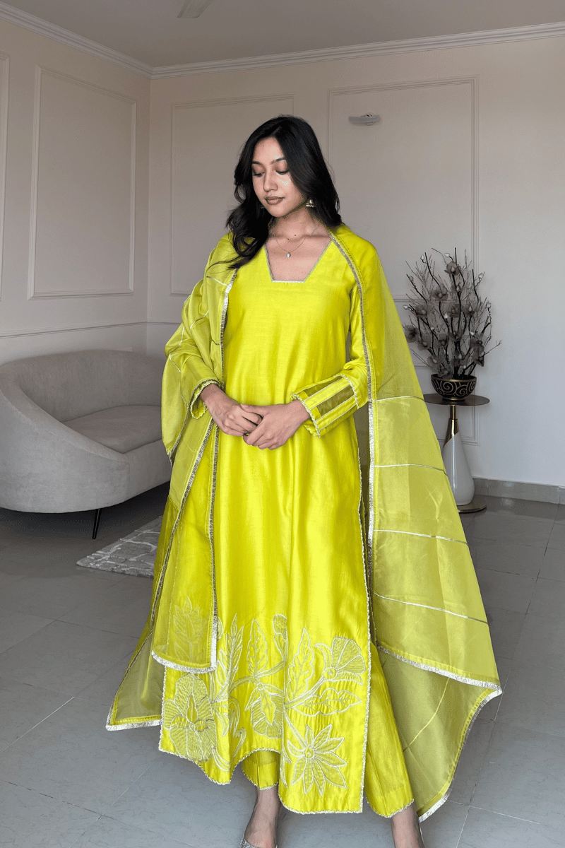 chanderi silk dress designs Chanderi Silk Readymade Designer Salwar Suit For Ceremonial